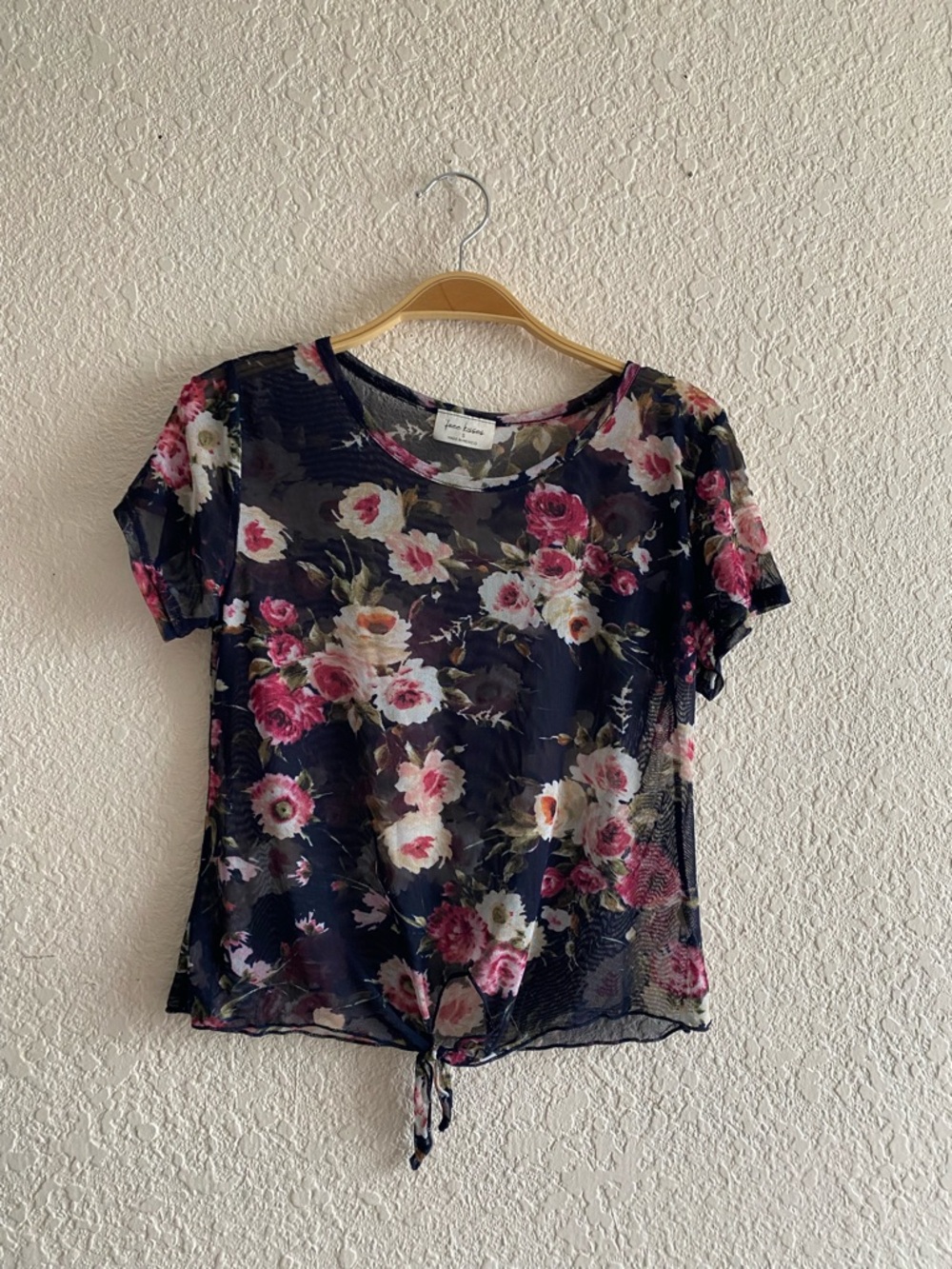 Free Kisses Floral See Through Top